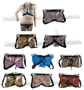 2 PC Animal Print Bikini Swimsuits Wholesale
