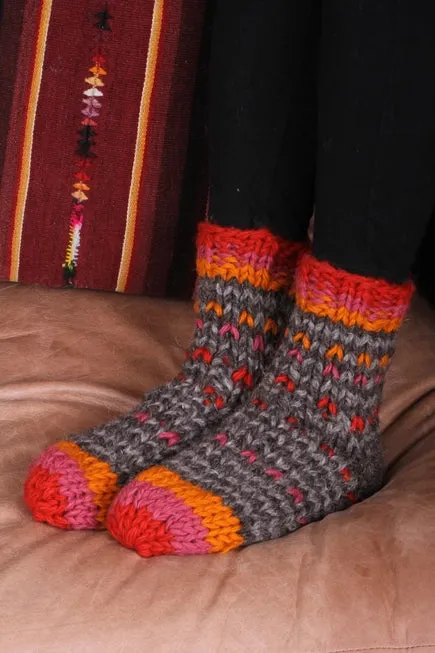 Arica Sofa Socks Bark/Earth