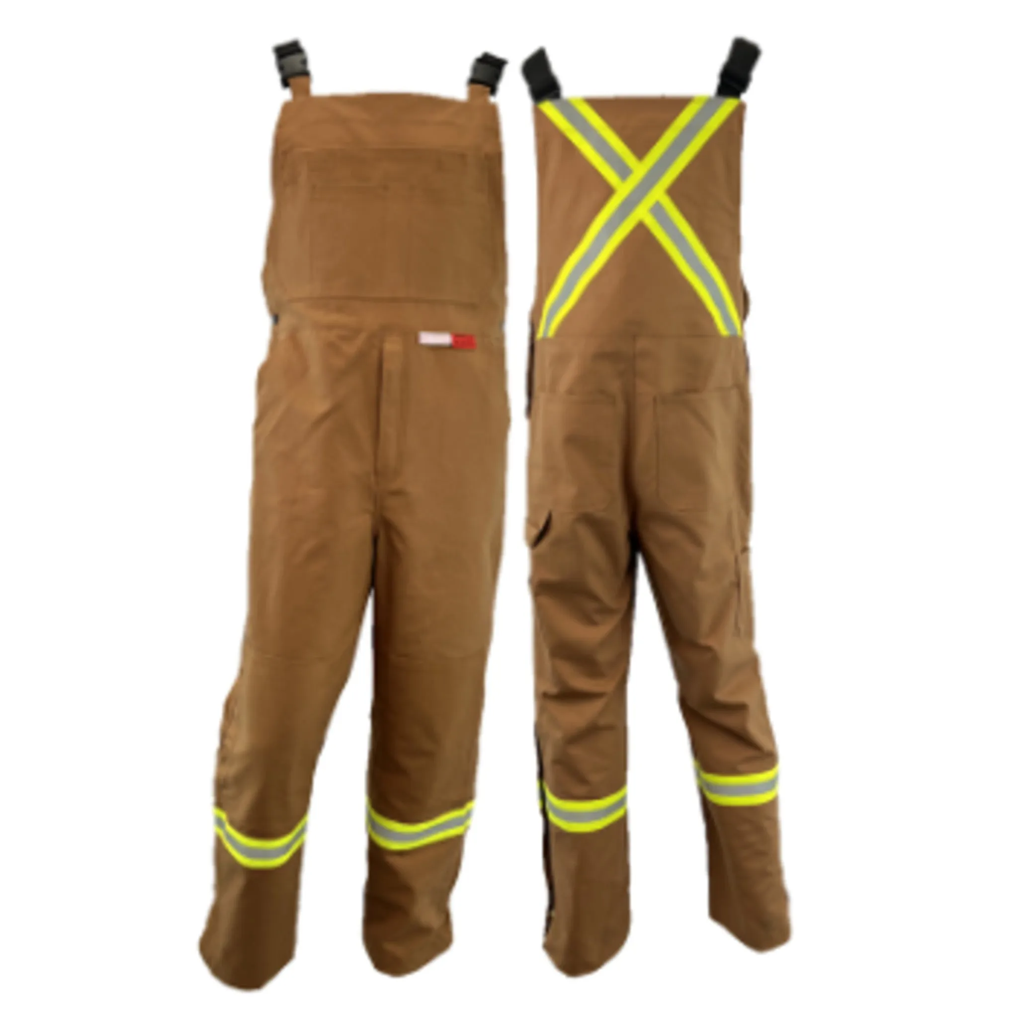 Atlas 3072 Guardian® FR/Arc Flash Bib Overalls - HRC 2, ATPV 11 cal, 8 oz 88% Cotton/12% Nylon, UL Certified, Reflective Stripes | Regular Sizes XS-7XL
