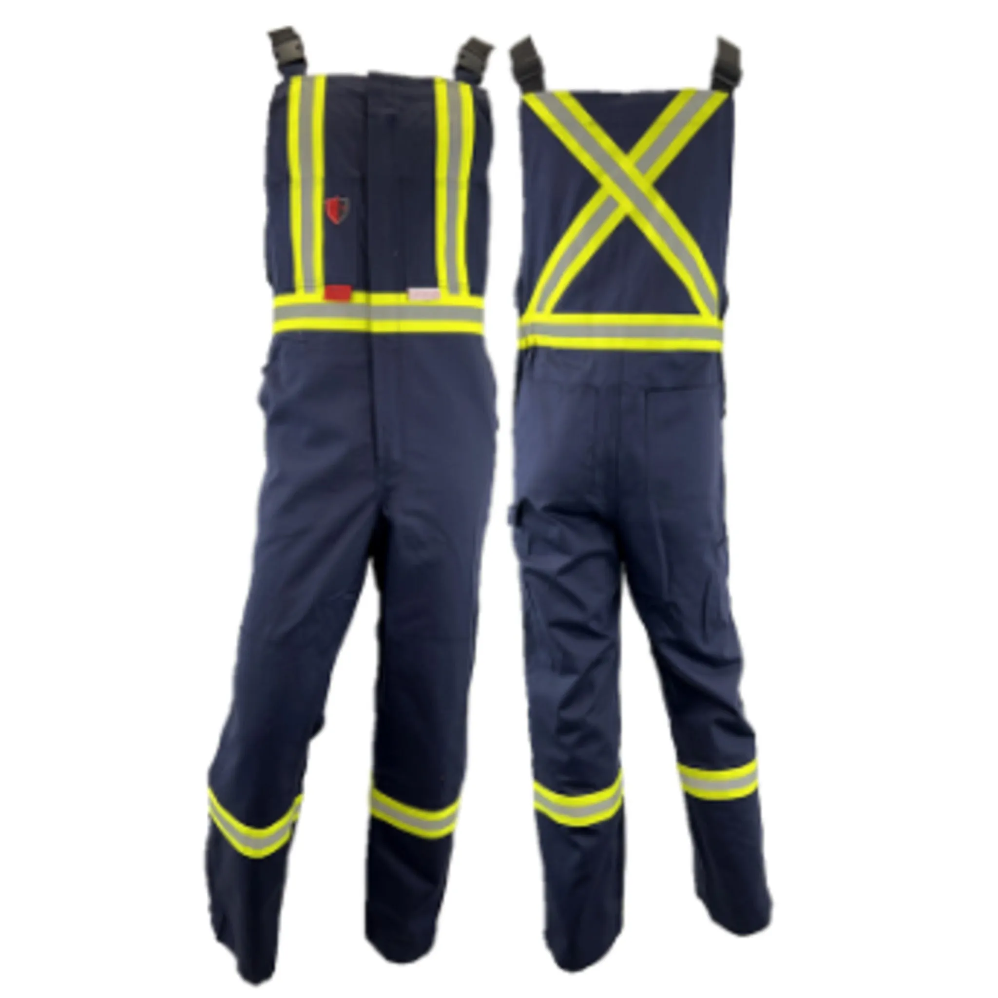 Atlas 3072 Guardian® FR/Arc Flash Bib Overalls - HRC 2, ATPV 11 cal, 8 oz 88% Cotton/12% Nylon, UL Certified, Reflective Stripes | Regular Sizes XS-7XL