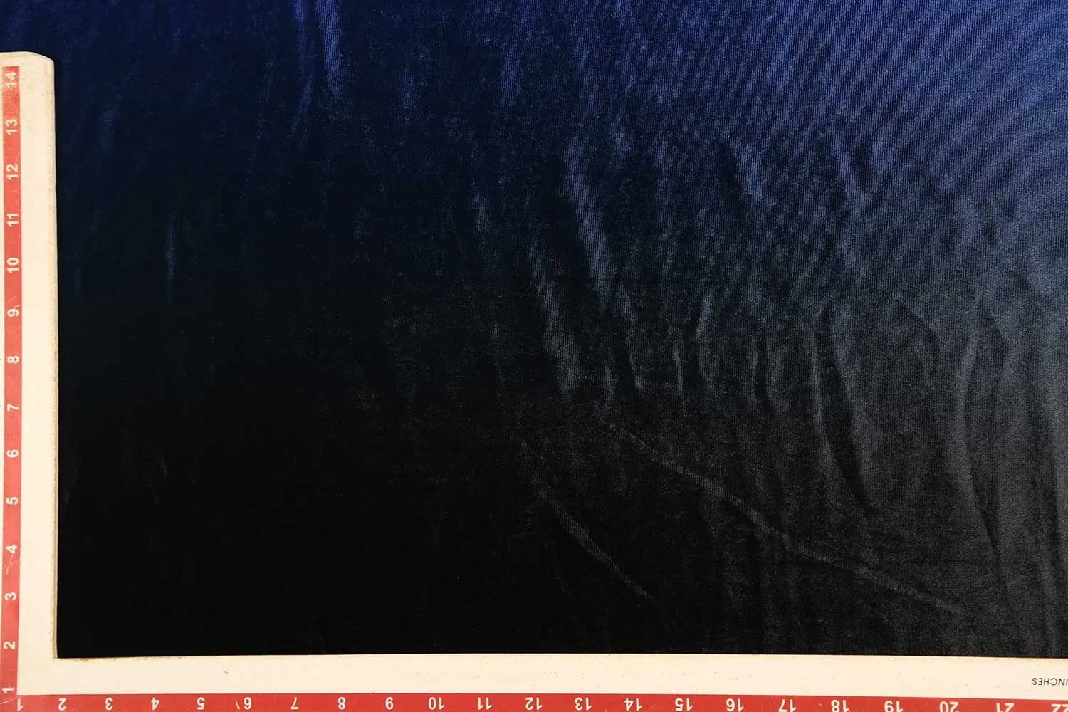 Black & Blue Double Shade Velour Knitted Fabric