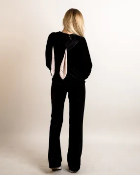 Bunnies Ears Velour Tracksuits (Black)
