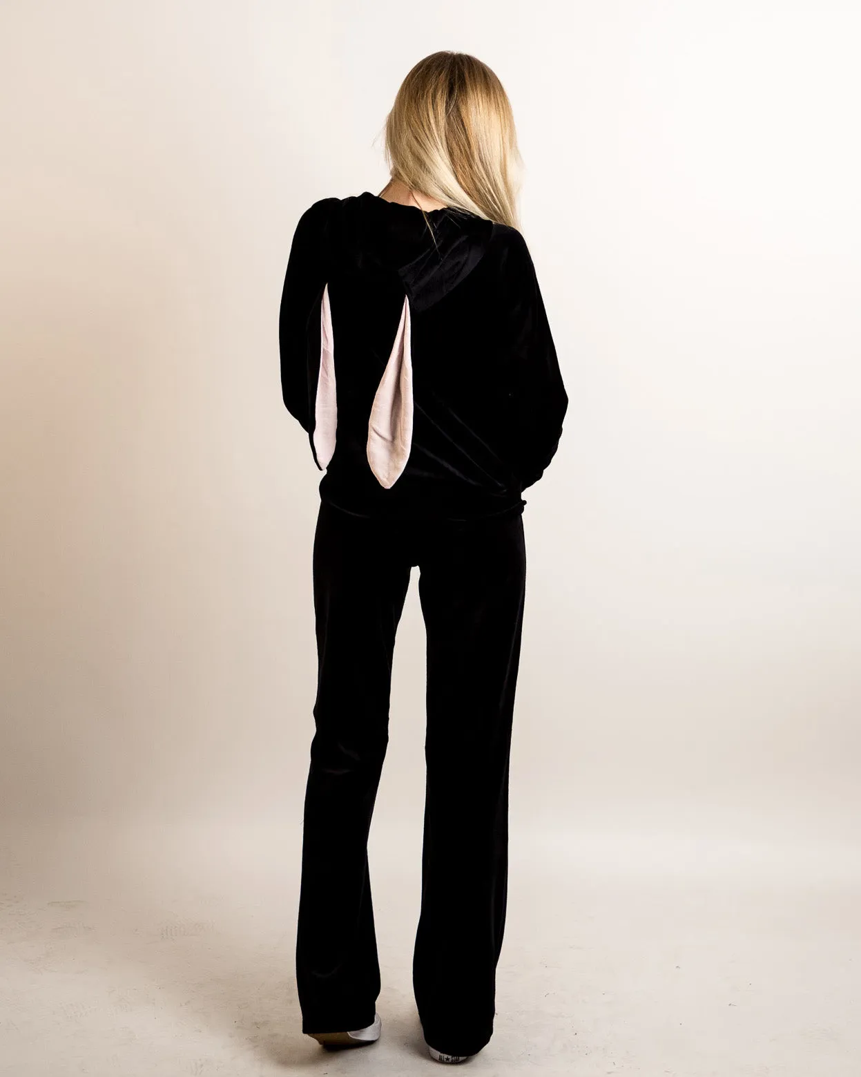 Bunnies Ears Velour Tracksuits (Black)
