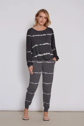 Cali Black Tie Dye Top