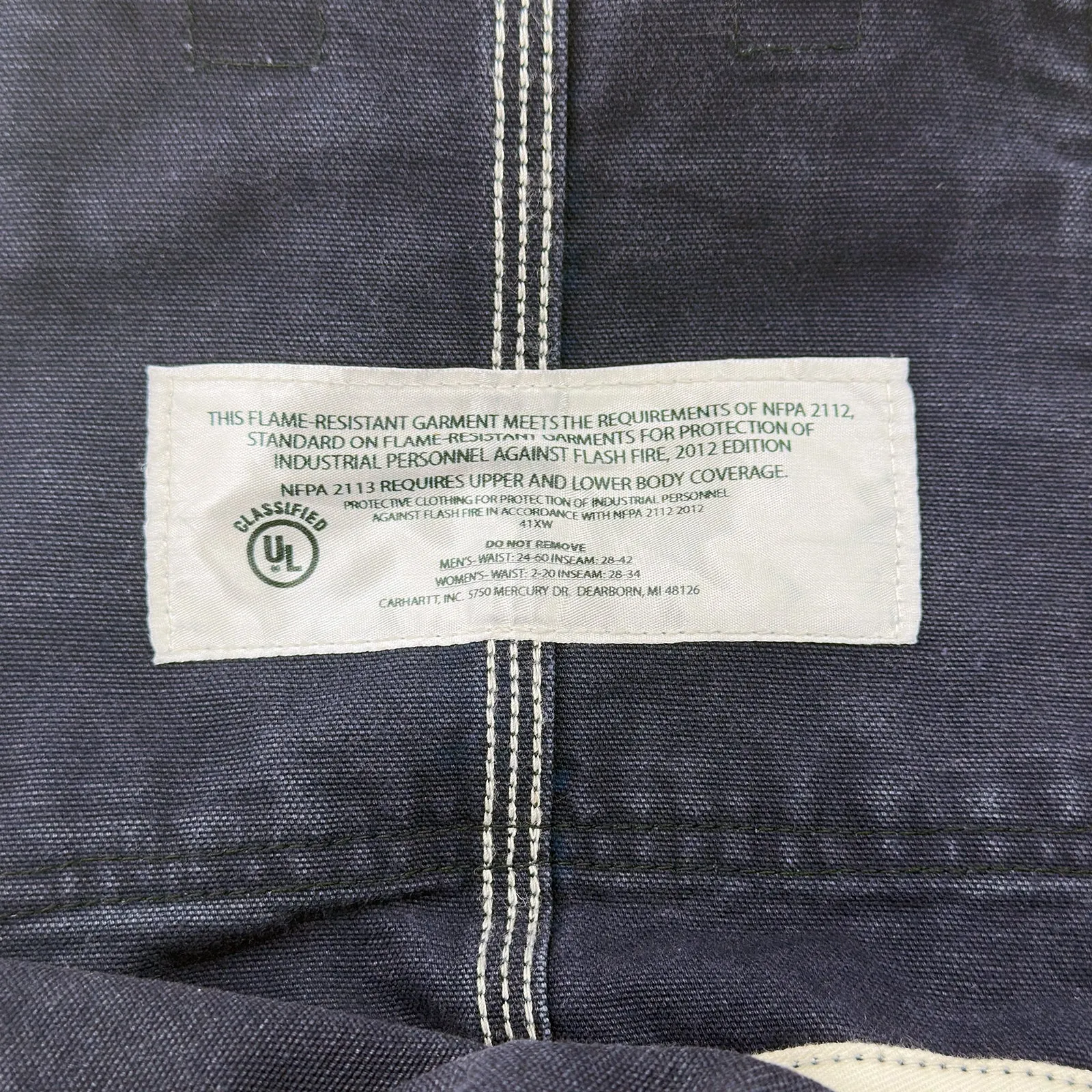 Carhartt FR Flame Resistant Duck Bib Overalls Quilt Lined 32x32
