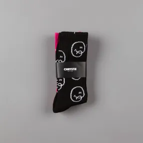 Chrystie NYC Bubble Man Socks (2-Pack) - Black / Pink