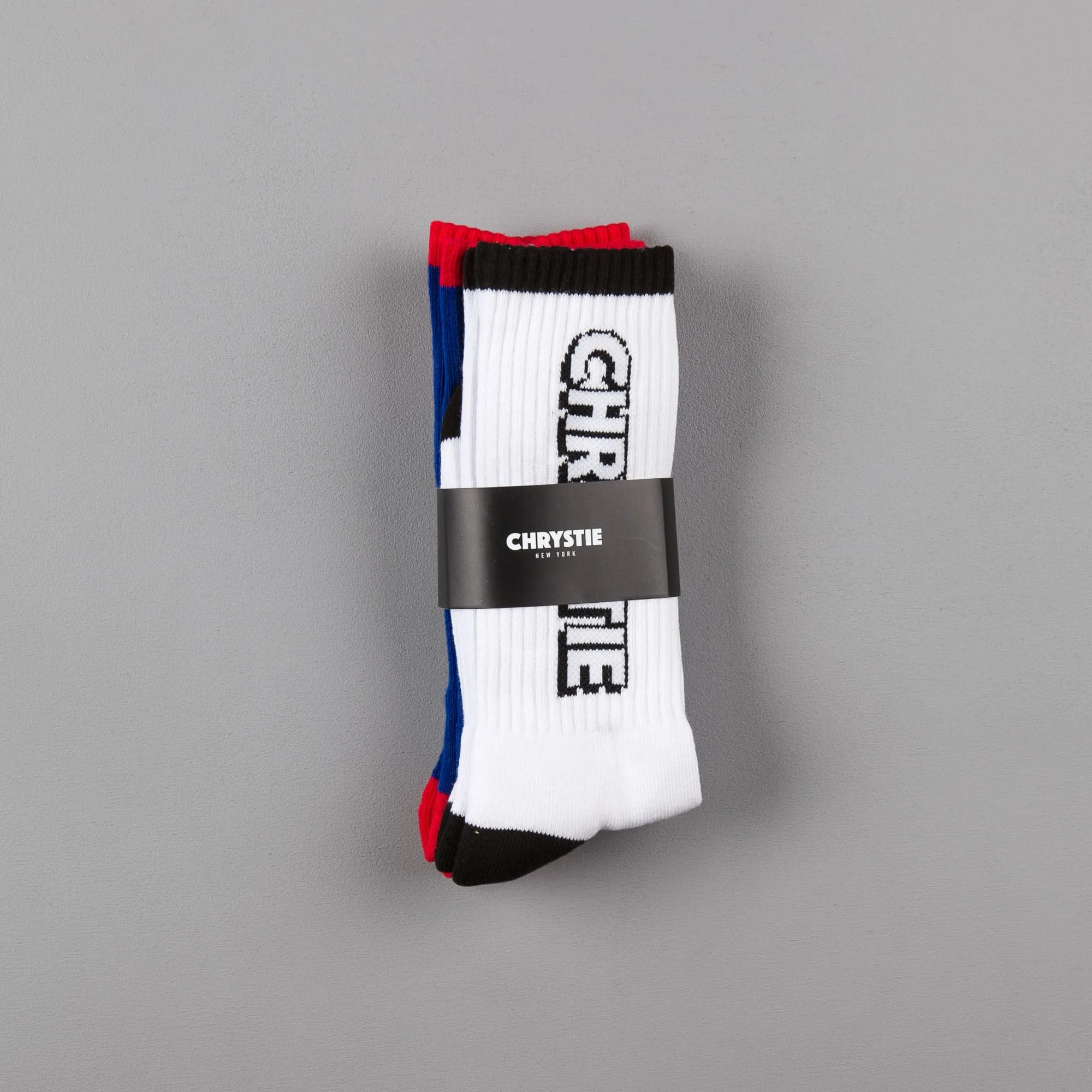 Chrystie NYC OG Logo Socks (2-Pack) - White / Blue