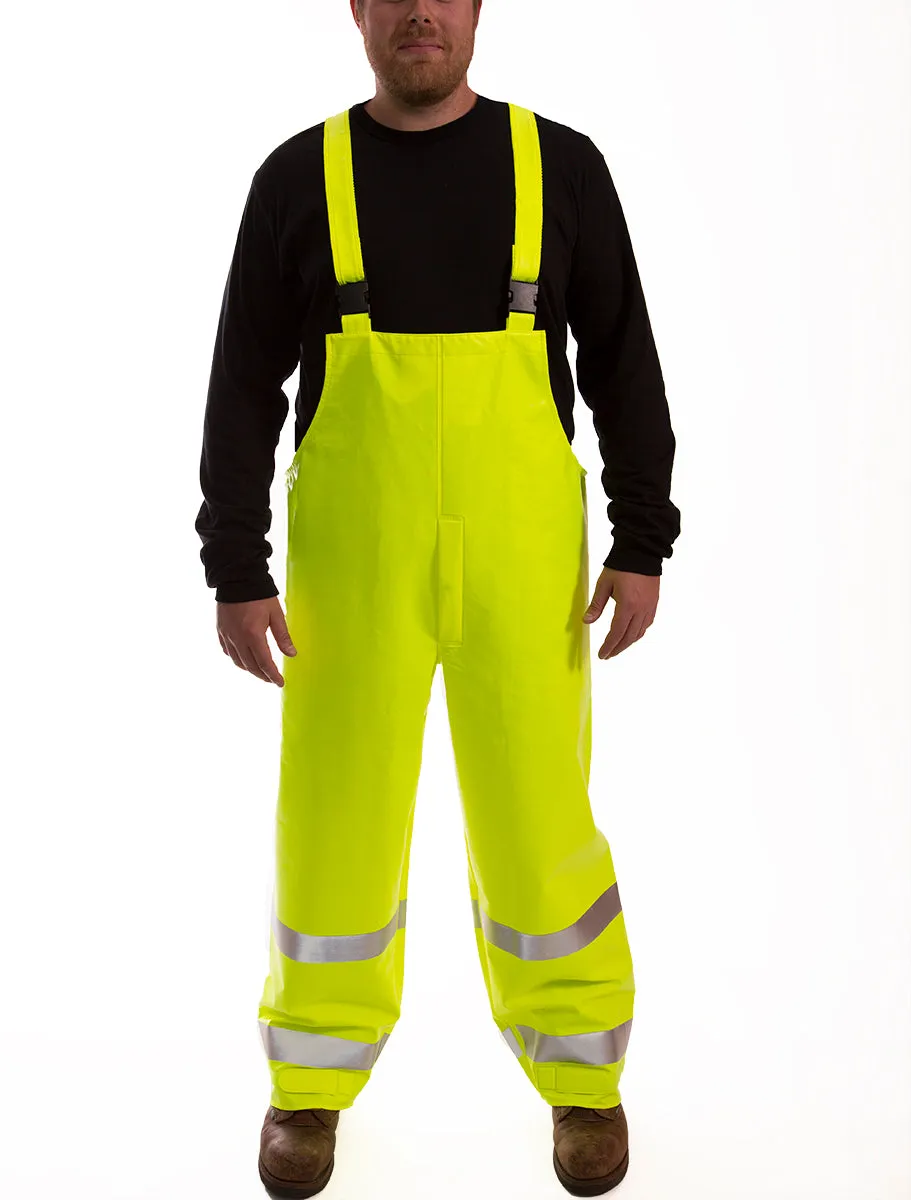 Eclipse™ Overall - Fluorescent Yellow-Green -  Snap Fly Front - Silver Reflective Tape