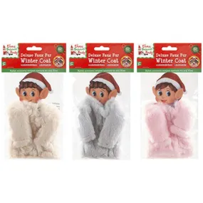 Fake Fur Coat for Naughty Elf - Single Assorted Christmas Festive Costume Accessory Dress-Up Fun Elf On The Shelf