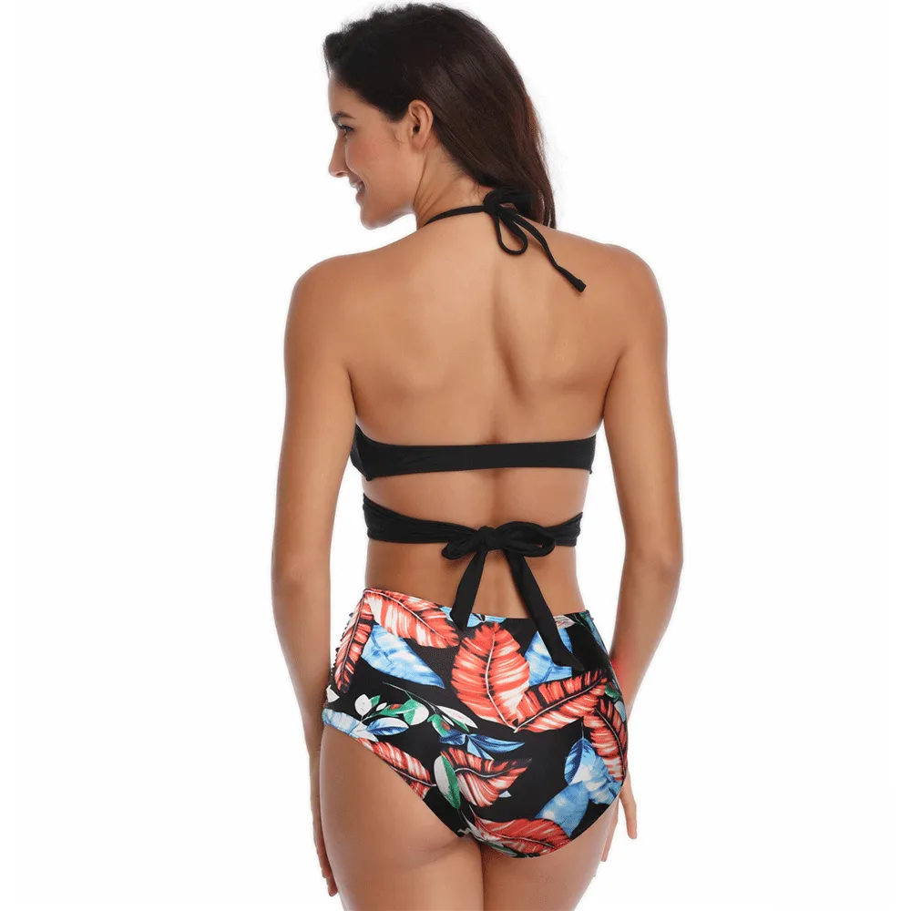 Family Matching Crossover Printed Swimsuits