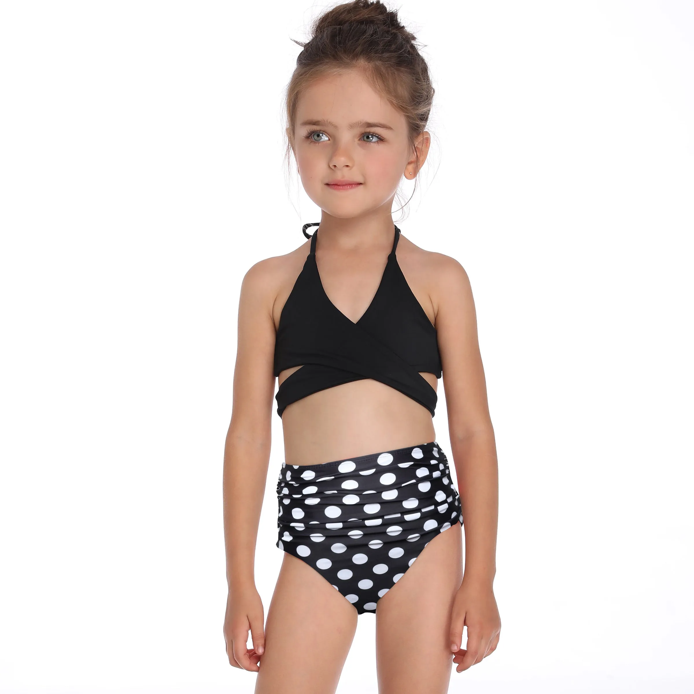 Family Matching Crossover Printed Swimsuits