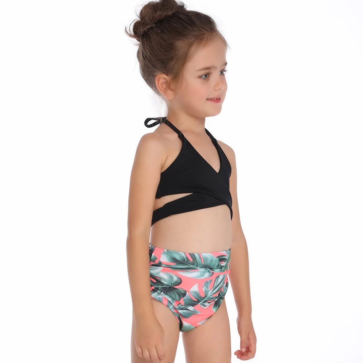 Family Matching Crossover Printed Swimsuits