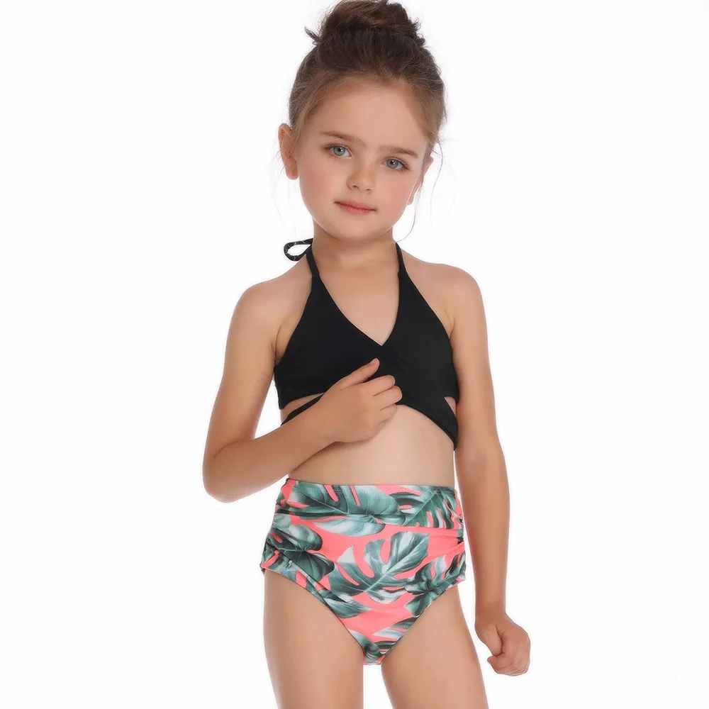 Family Matching Crossover Printed Swimsuits