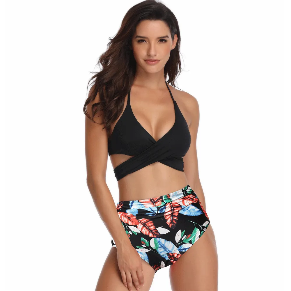 Family Matching Crossover Printed Swimsuits