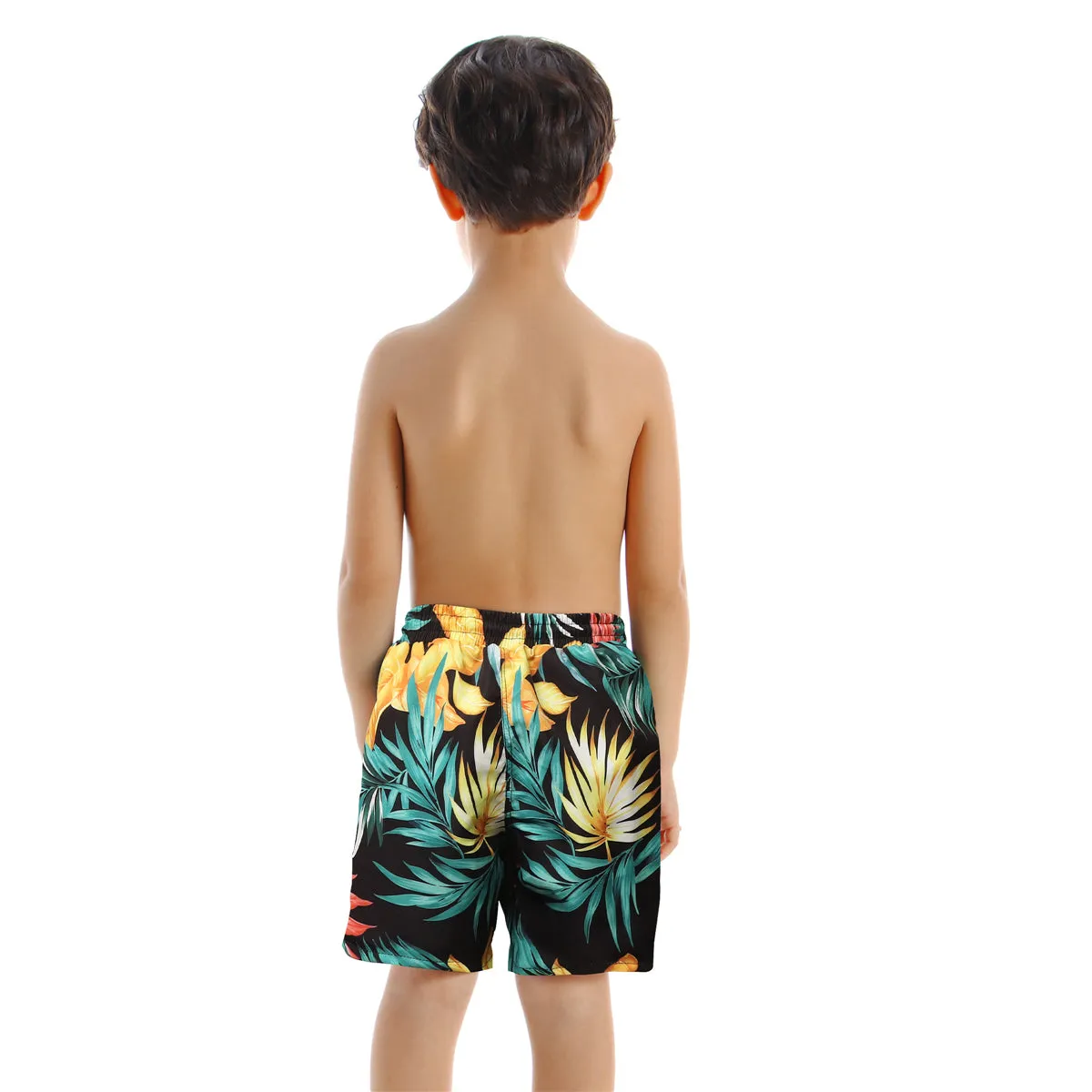 Family Matching Leaves Printed Swimsuits