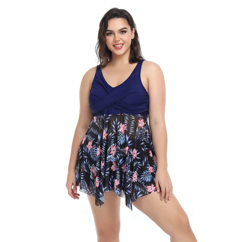 Family Matching Leaves Printed Swimsuits