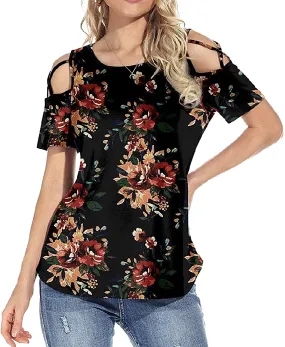 Floral Blouses - Black