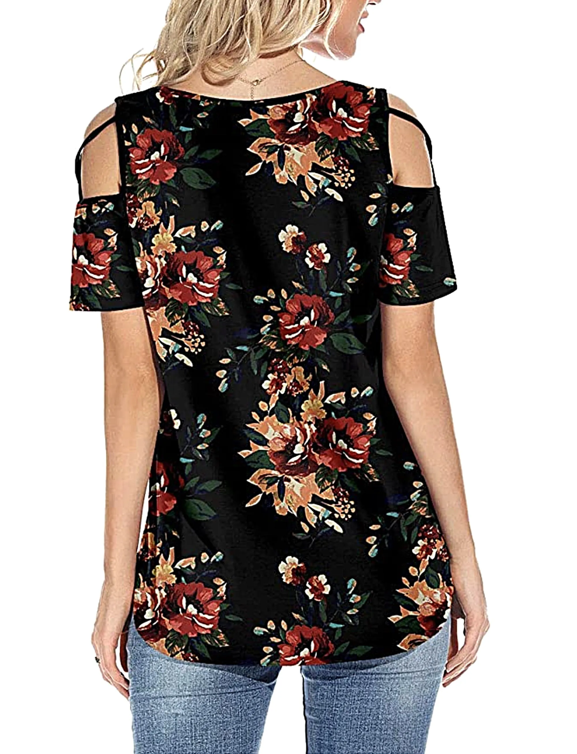 Floral Blouses - Black