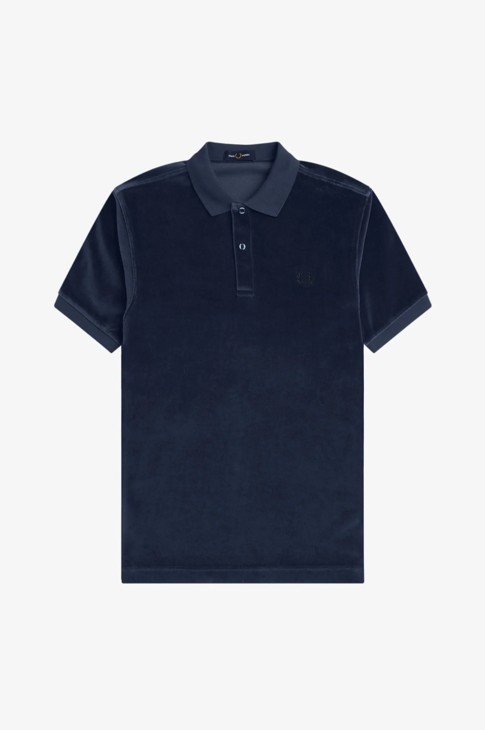 Fred Perry Velour Polo M8720 // DARK CARBON 395