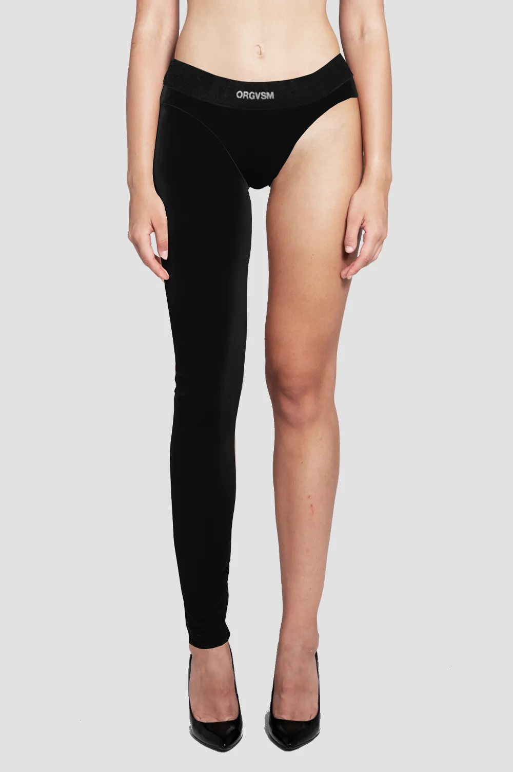 Half Leggins Black Velour