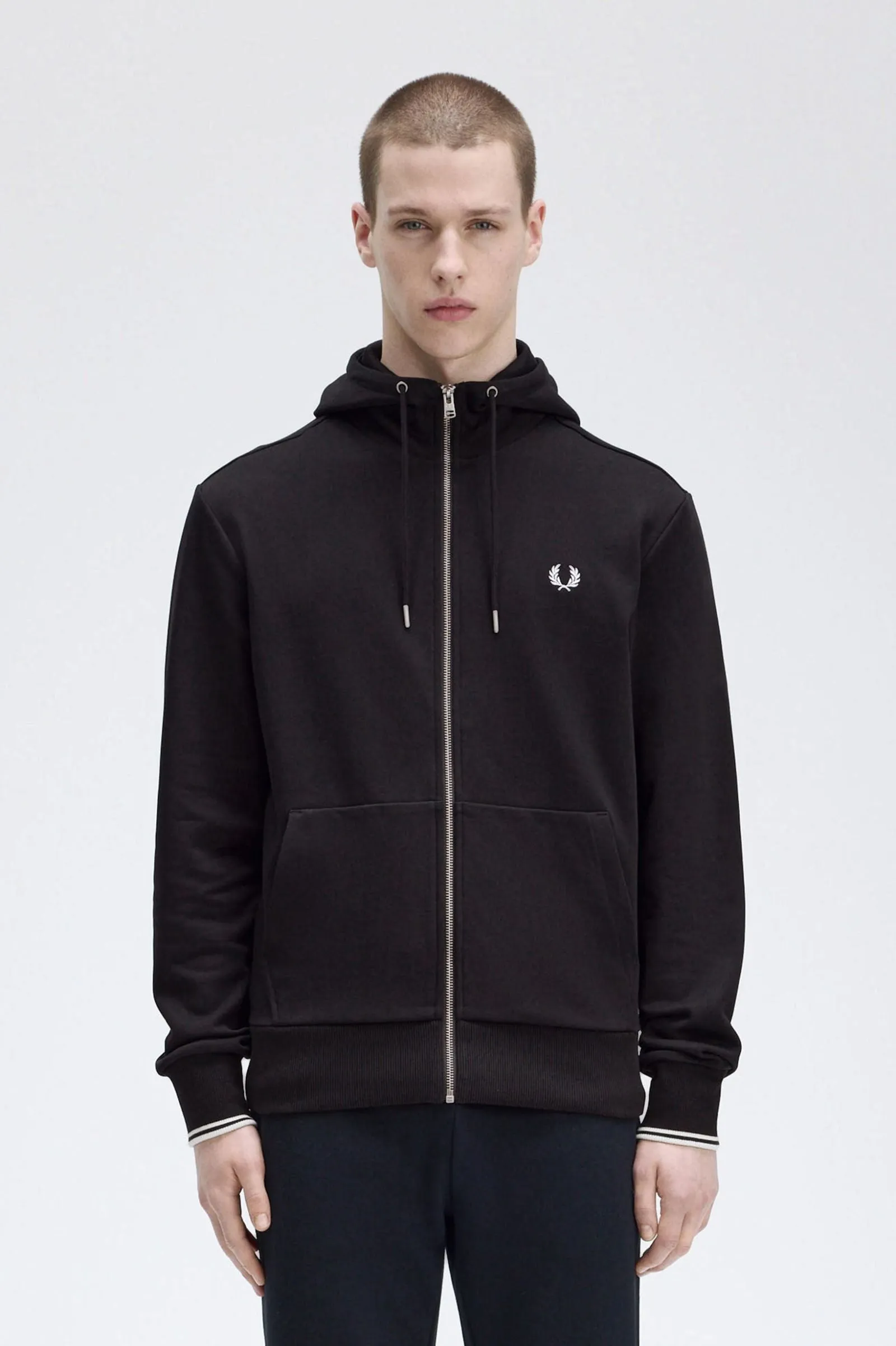 HOODED ZIP THROUGH SWEATSHIRT
