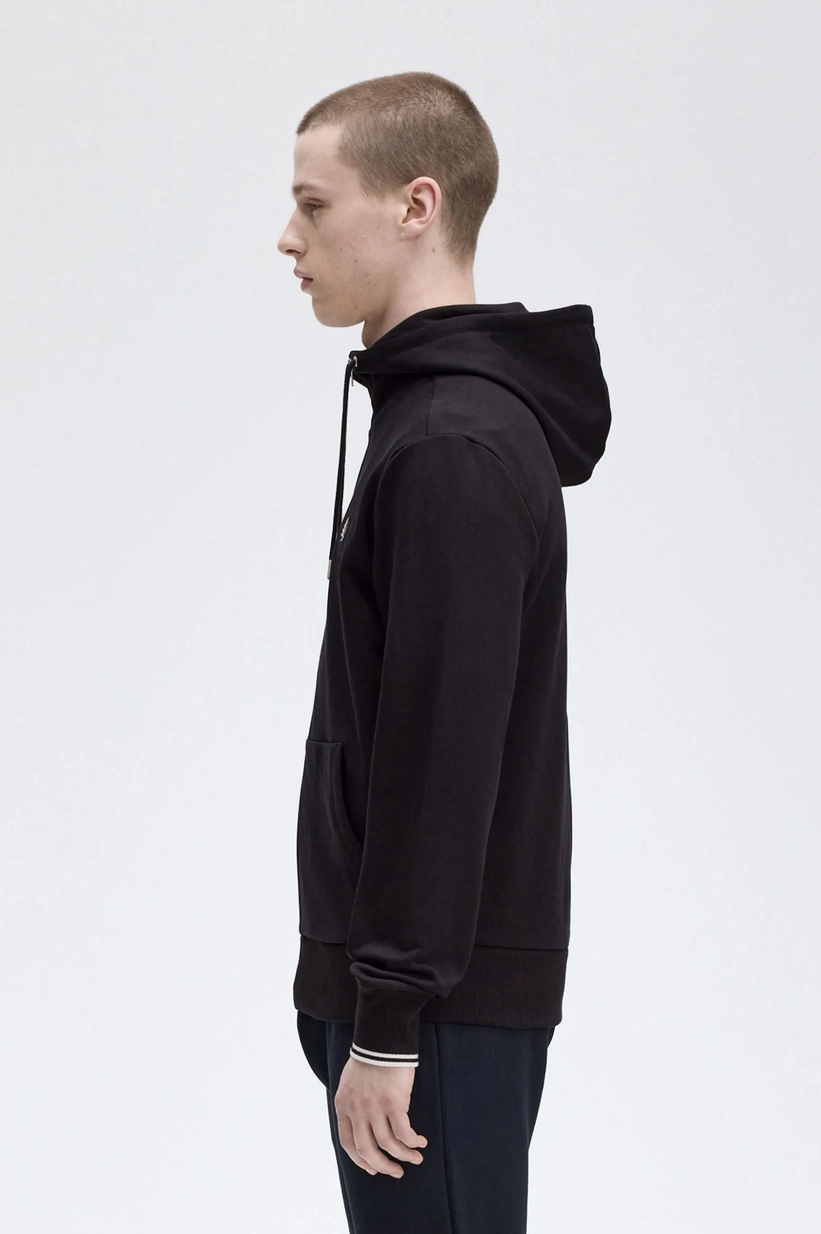 HOODED ZIP THROUGH SWEATSHIRT