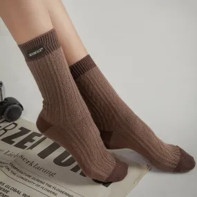 Jacquard Twisted Knit Socks