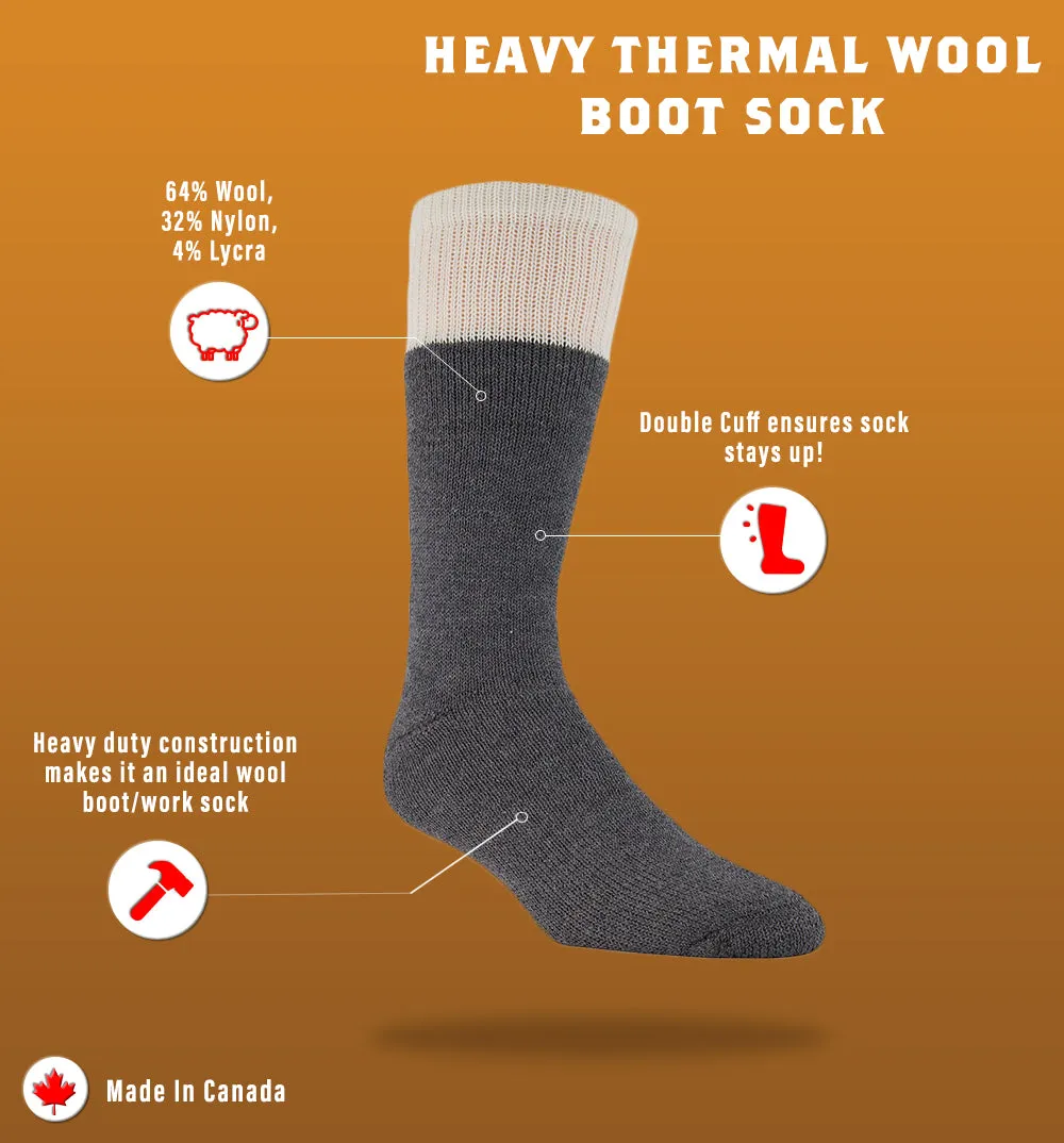 J.B.  Field's Full-Cushion Heavy Thermal Wool Boot Sock (CLEARANCE)