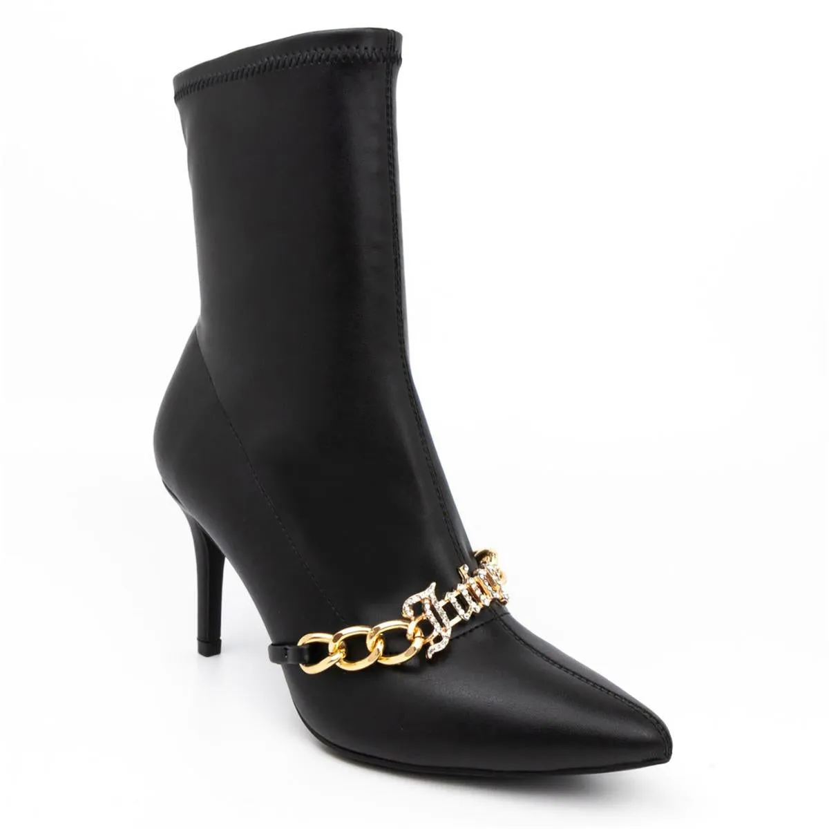 Juicy Couture Womens Tommi Faux Leather Pointed Toe Ankle Boots