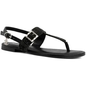 Juicy Couture Womens Zaray Rhinestone Embellished Ankle Strap