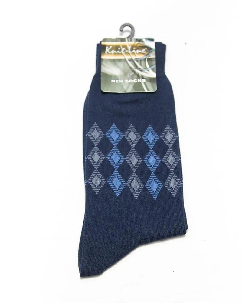 Knit Line Dark Grey Socks