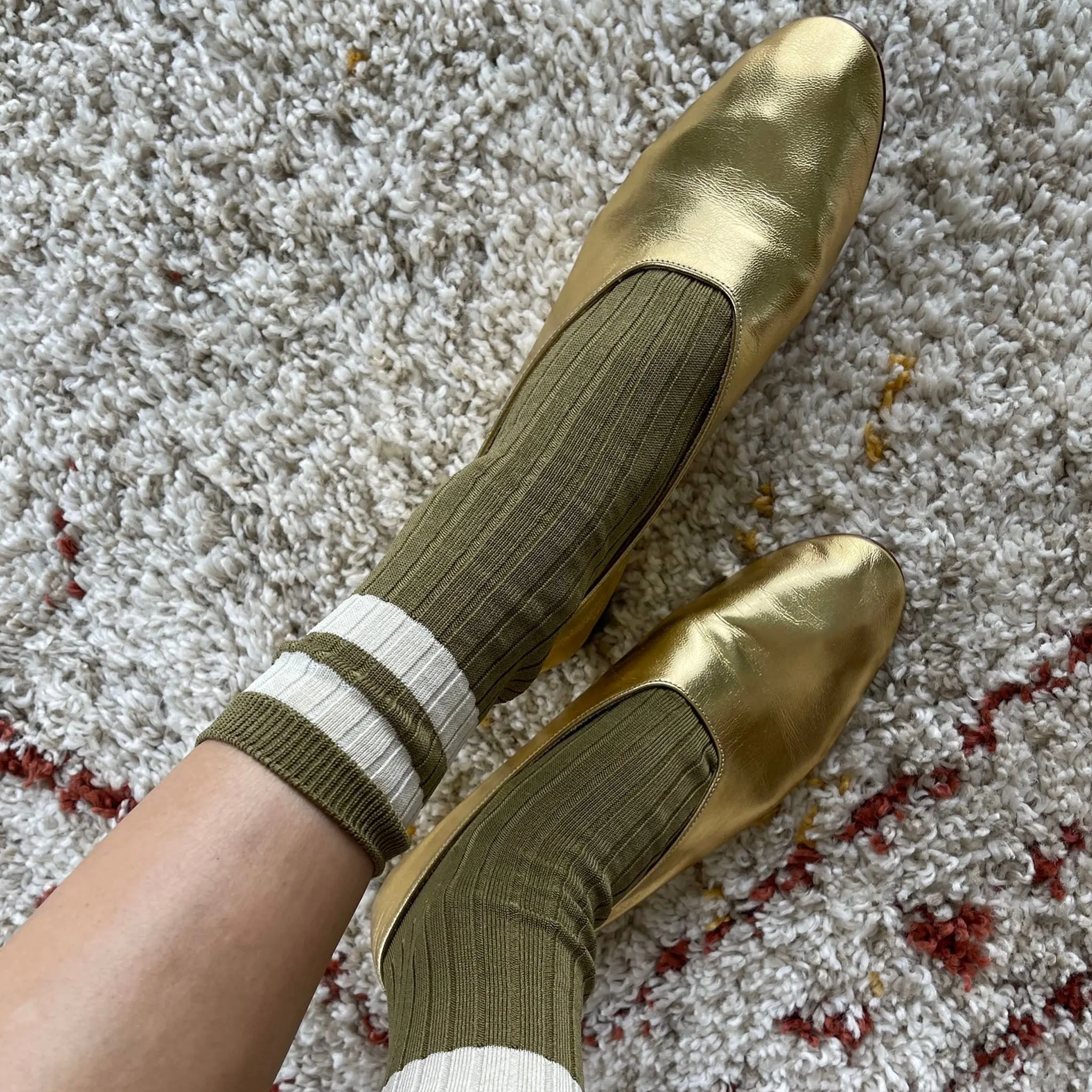 Le Bon Shoppe Her Varsity Socks - Fern