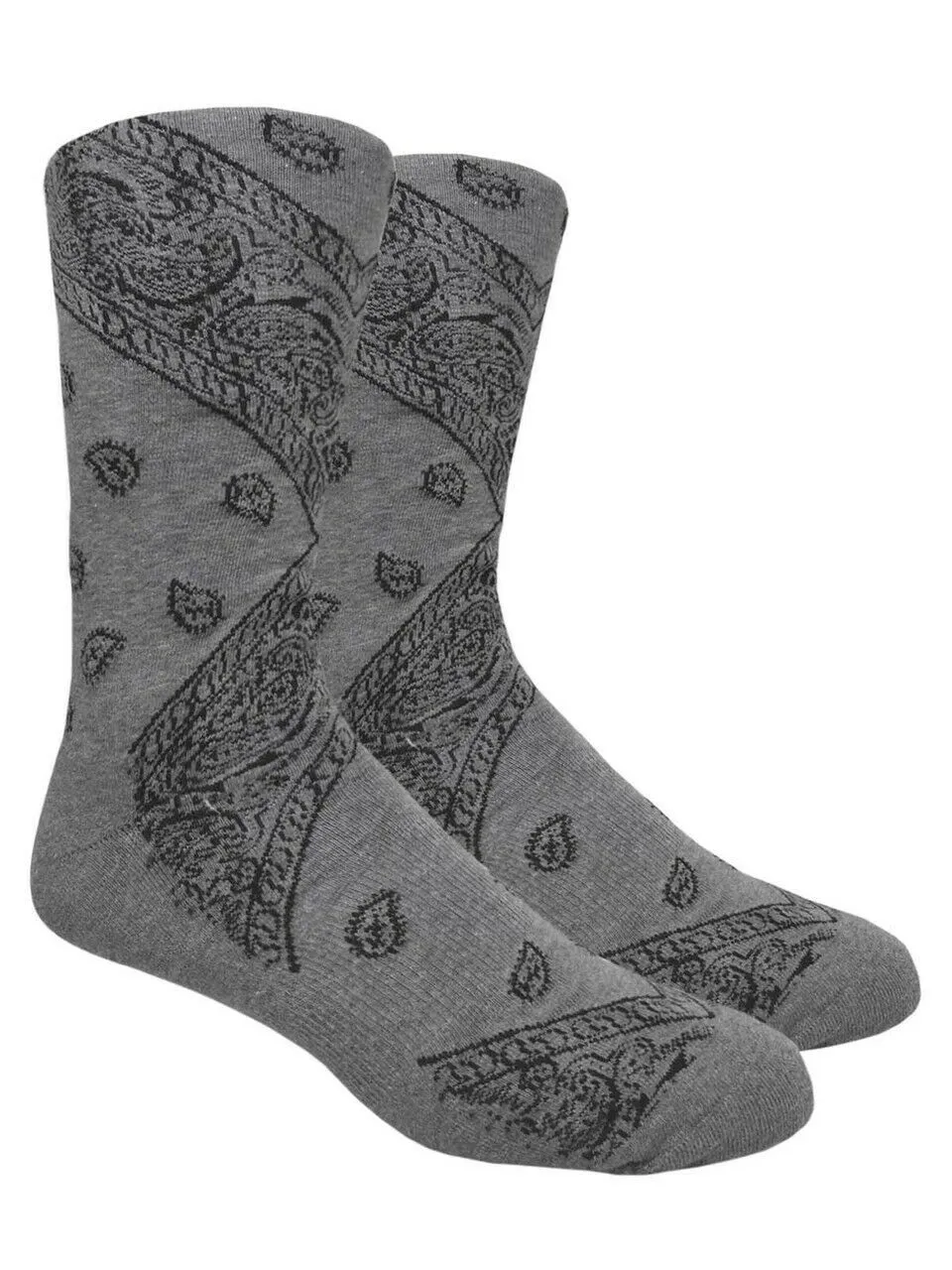 Leaf Republic Paisley Bandana Pattern Knit Crew Socks