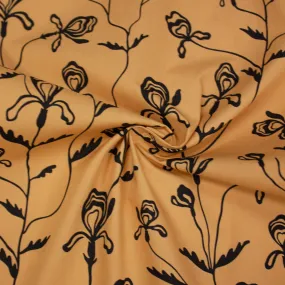 Lisa Camel Floral Cotton Poplin
