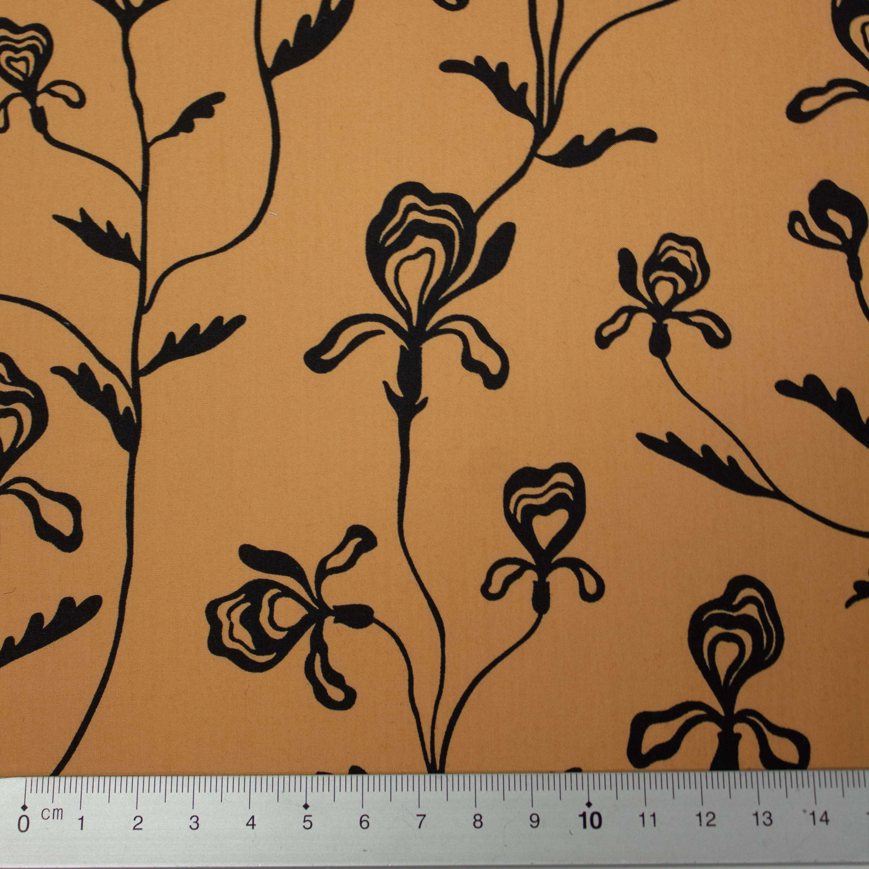 Lisa Camel Floral Cotton Poplin