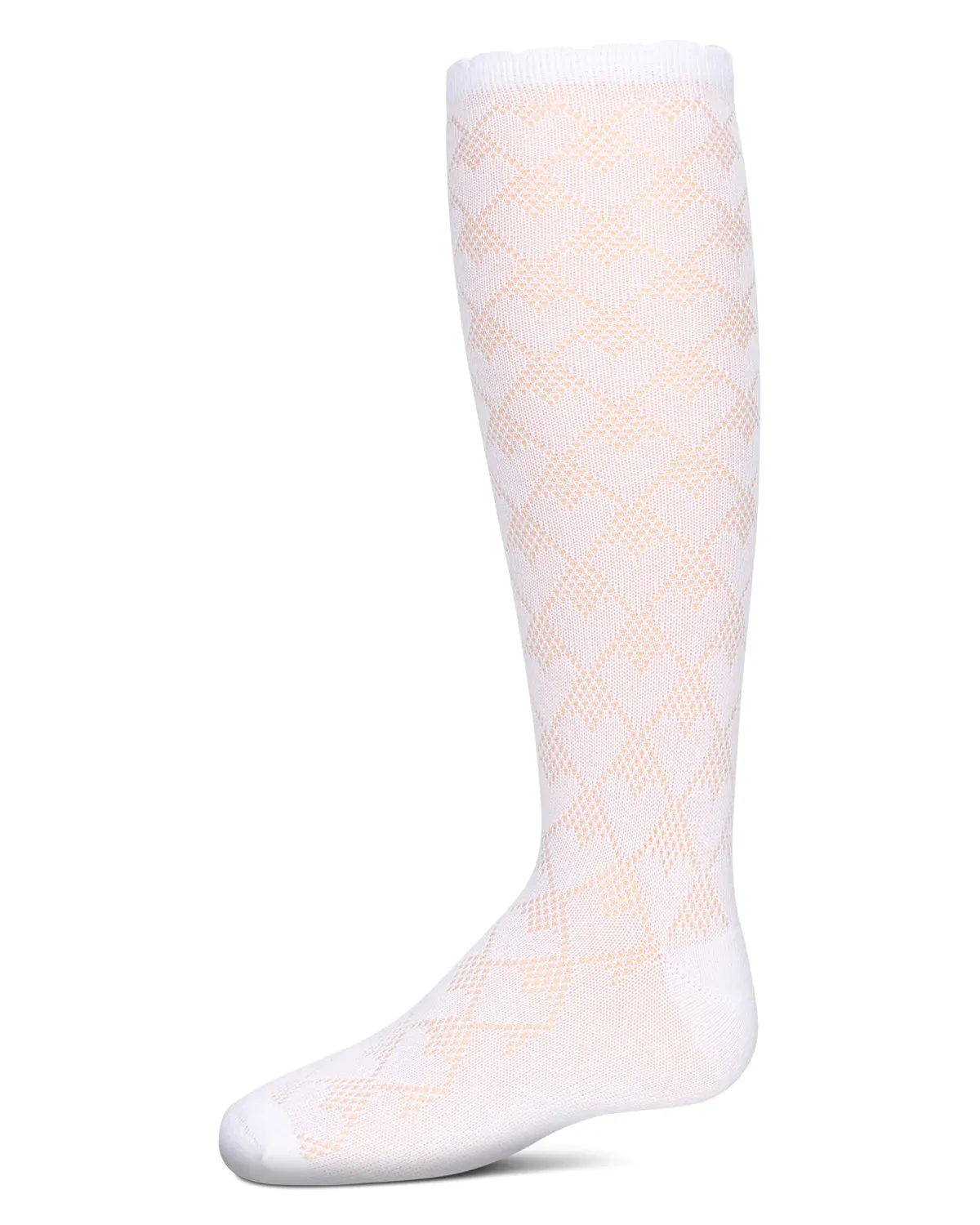 MeMoi Open Work Heart Knee High Socks