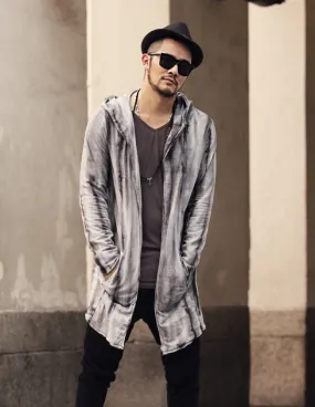Men's Autumn Casual Thick Warm Long Hooded Cardigan