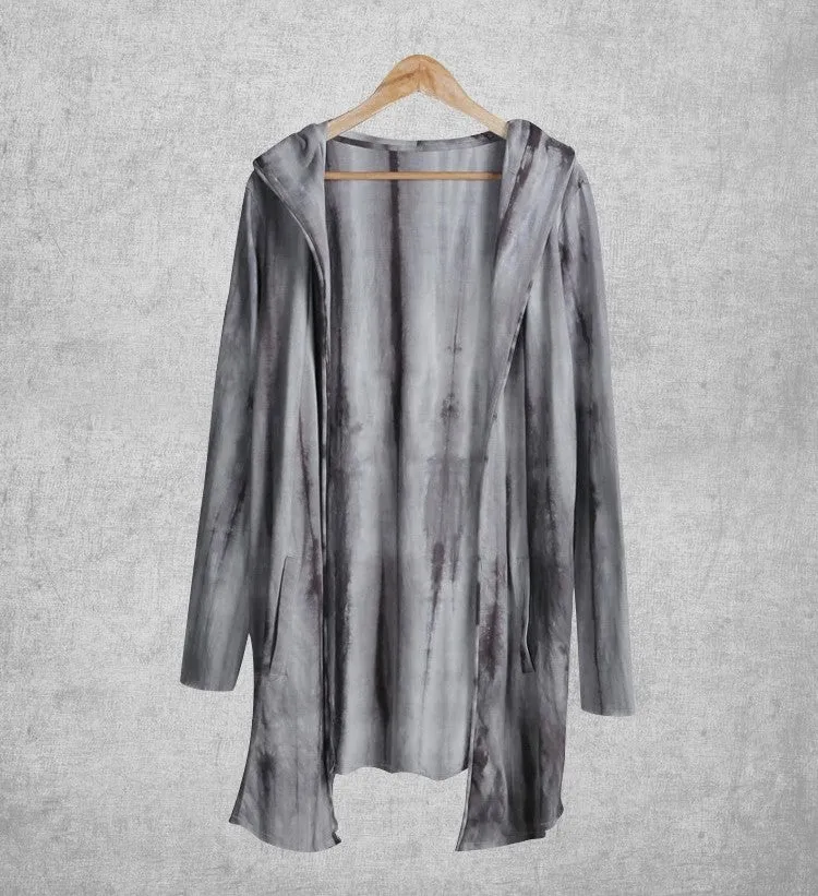 Men's Autumn Casual Thick Warm Long Hooded Cardigan