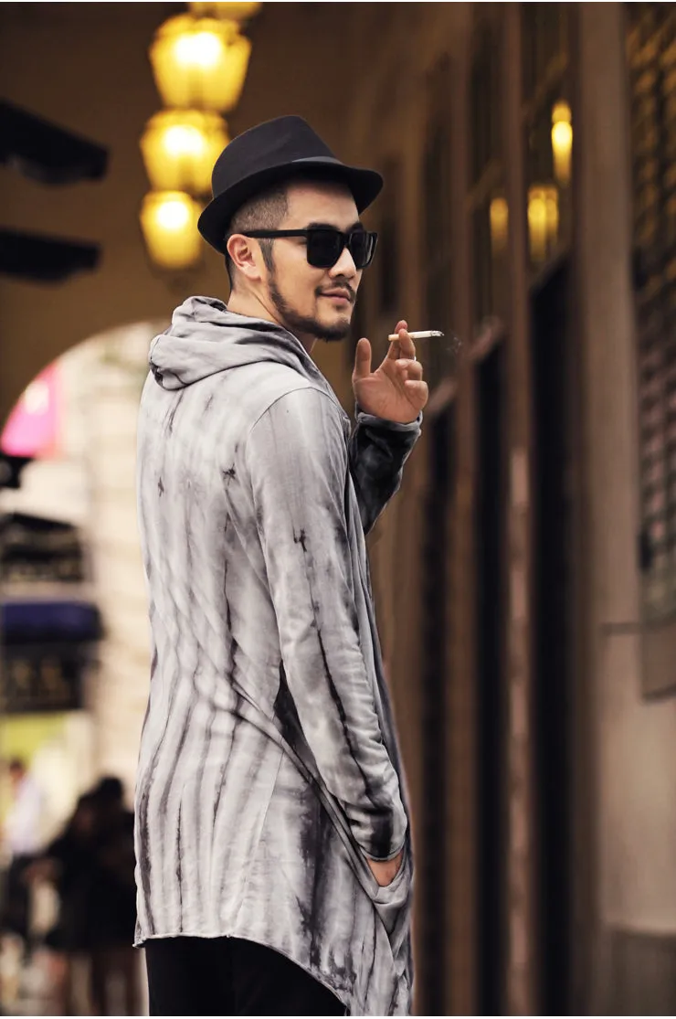 Men's Autumn Casual Thick Warm Long Hooded Cardigan