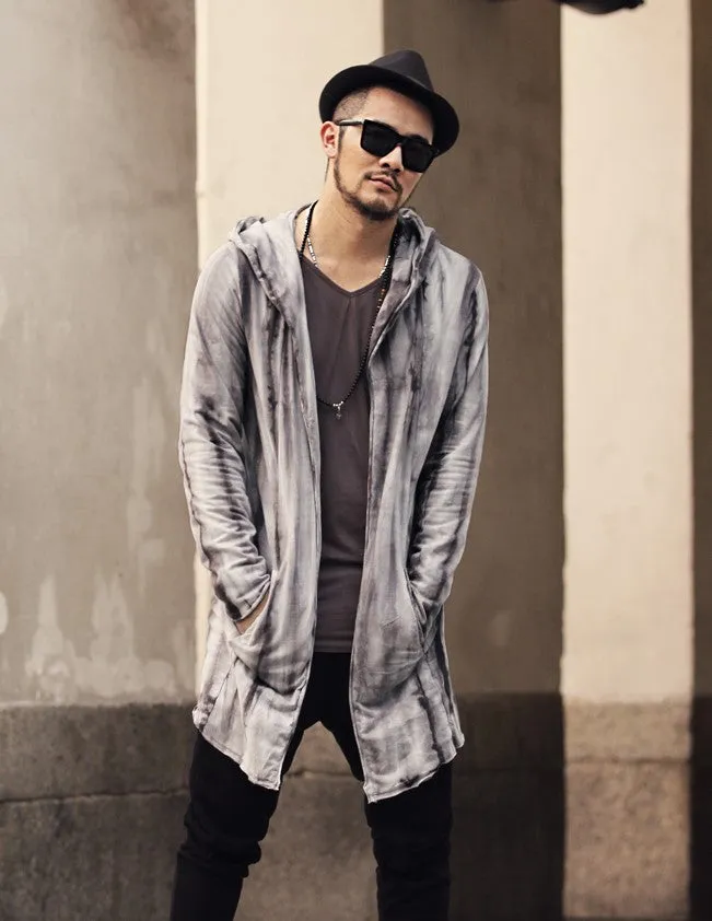 Men's Autumn Casual Thick Warm Long Hooded Cardigan