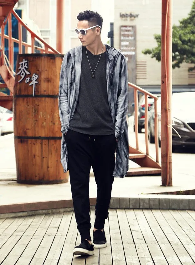 Men's Autumn Casual Thick Warm Long Hooded Cardigan