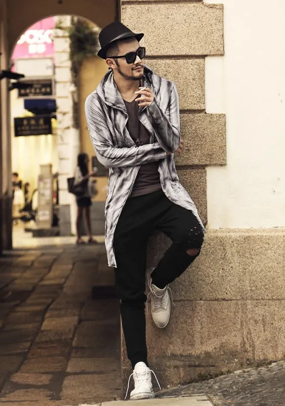 Men's Autumn Casual Thick Warm Long Hooded Cardigan