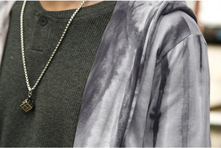 Men's Autumn Casual Thick Warm Long Hooded Cardigan