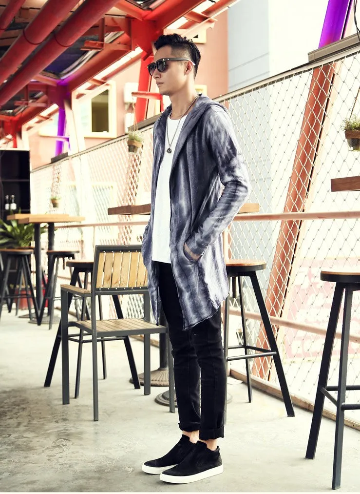 Men's Autumn Casual Thick Warm Long Hooded Cardigan