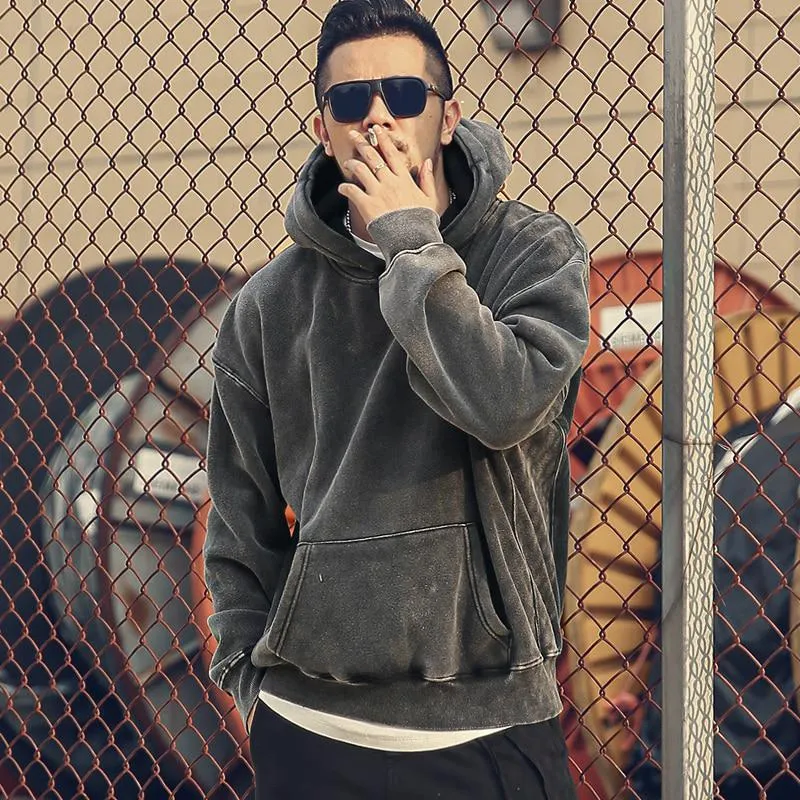 Men's Autumn/Winter Loose Cotton Hooded Sweatshirt