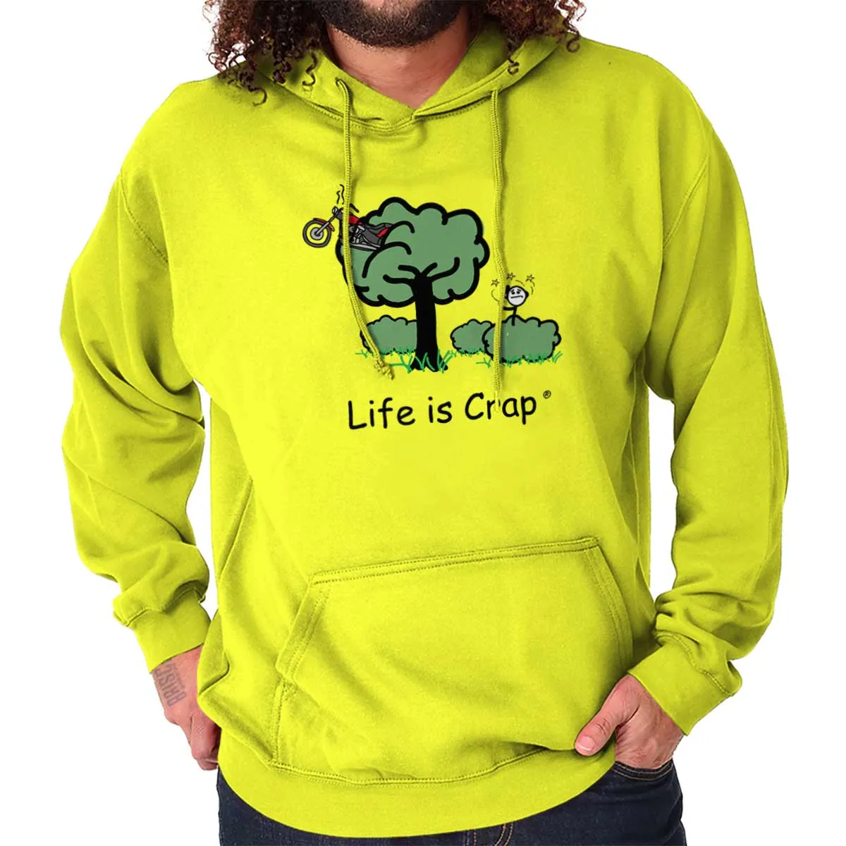 Motorcycle In Tree Hoodie