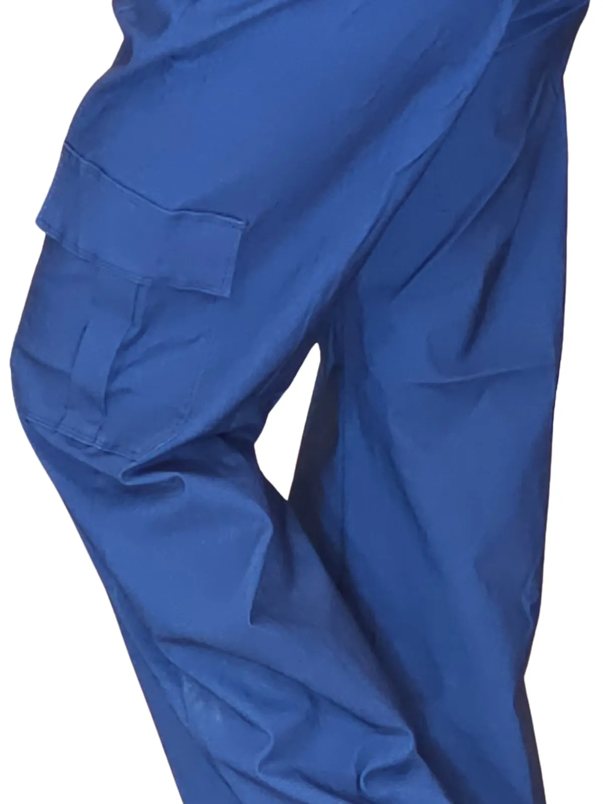 Navy Blue Oversized Cargo Pants – Stretchable & Trendy