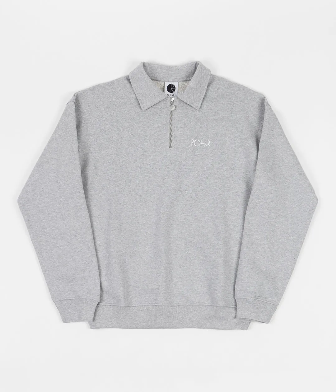 Polar Collar Zip Sweatshirt - Sport Grey