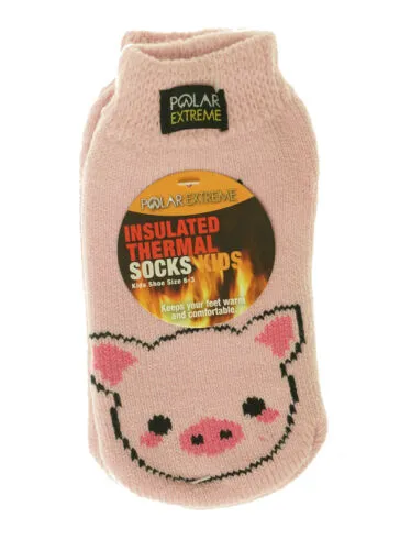 Polar Extreme Heat Children's Low Cut Thermal Footie with Gripper Animals