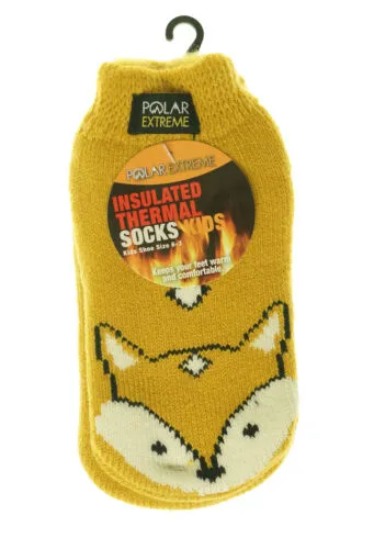 Polar Extreme Heat Children's Low Cut Thermal Footie with Gripper Animals